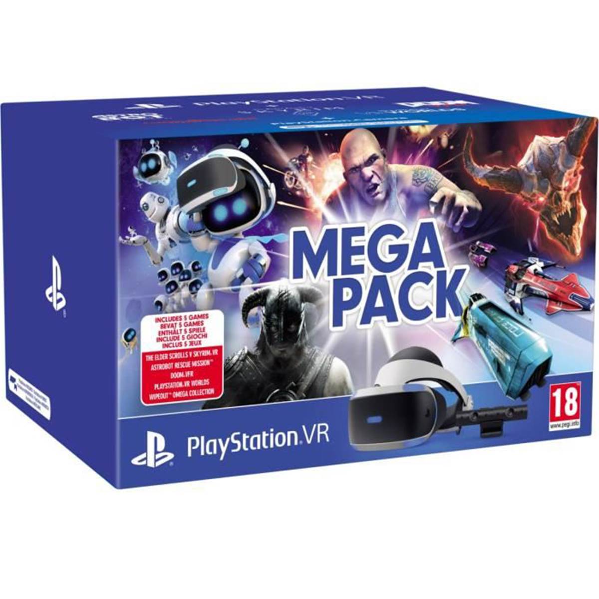 MégaPack PSVR : Casque PSVR + PS Camera V2 + VR Worlds + Skyrim + Doom VFR + WipEout OC + Astro Bot - PlayStation Officiel