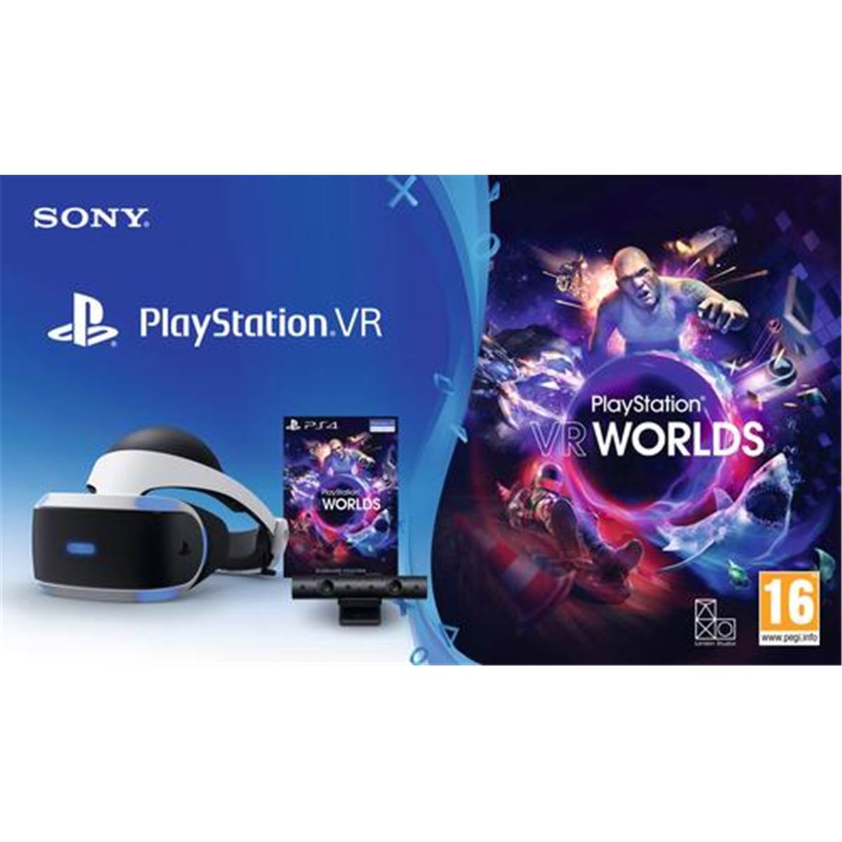 VR PLAYSTATION MK4+CAMERA V2 + VR WORLDS /2 - PS4